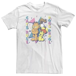 Licensed Character Big & Tall Garfield And Otis Cats Rule Dogs Drool Tee