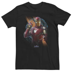Big & Tall Marvel Avengers Endgame Iron Man Time Travel Platform Logo Tee