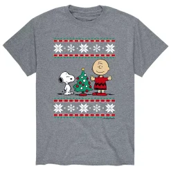 Licensed Character Men's Peanuts Snoppy Charlie Tee