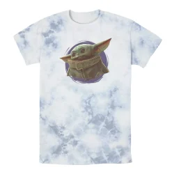 Licensed Character Men's Star Wars The Mandalorian The Child Purple Smoke Tee