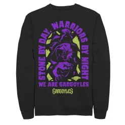Licensed Character Men's Gargoyles Stone By Day. Warriors By Night Stamp Sweatshirt