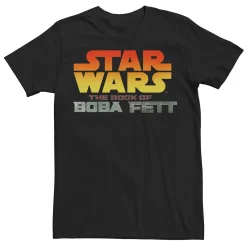 Licensed Character Men's Star Wars The Book Of Boba Fett Gradient Logo Tee