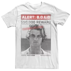 Licensed Character Men's Outer Banks Johns Wanted Reward Poster Tee