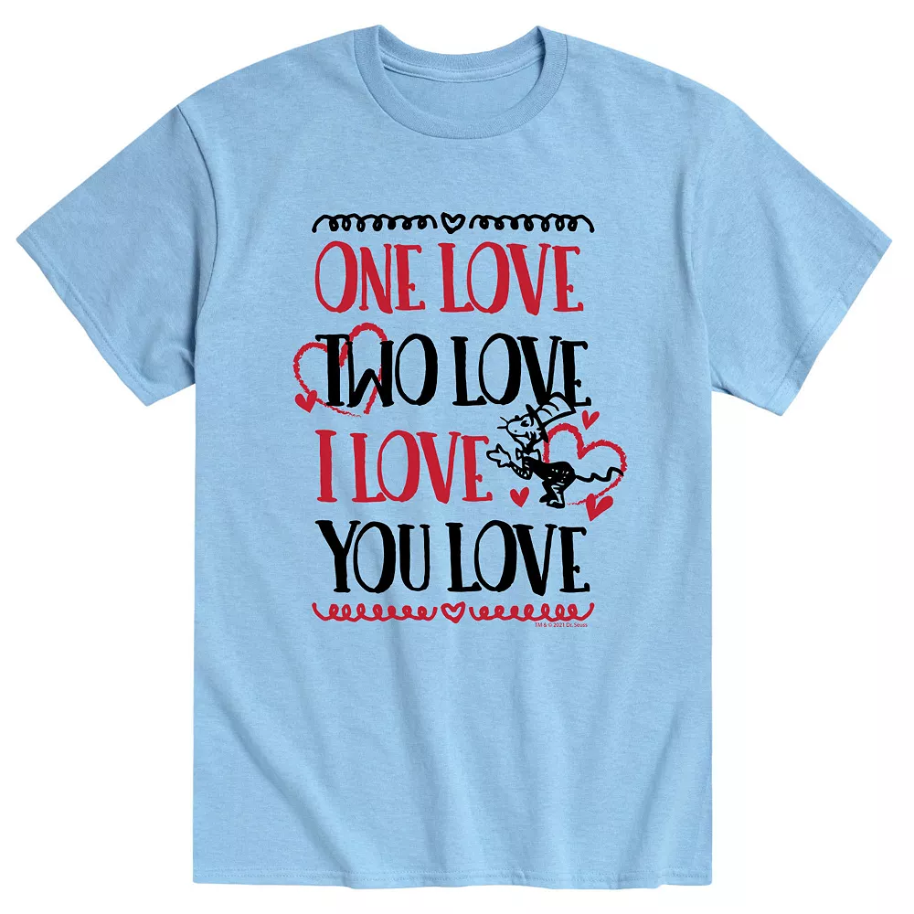 Licensed Character Men's Dr. Seuss "One Love, Two Love, I Love You Love" Tee 3 Licensed Character Men's Dr. Seuss "One Love, Two Love, I Love You Love" Tee
