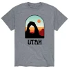 Licensed Character Men's Vintage Utah Tee -Haggar Sales 5592407 Gray