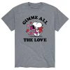 Licensed Character Men's Peanuts Gimme All The Love Tee -Haggar Sales 5640828