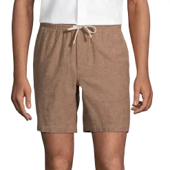 Men's Lands' End Linen Cotton 7" Deck Shorts