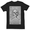 Licensed Character Men's Loteria La Calavera Greyscale Card Tee 1 Licensed Character Men's Loteria La Calavera Greyscale Card Tee -Haggar Sales 5861581