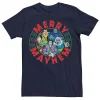 Licensed Character Men's Justice League Merry Mayhem Circular Logo Tee -Haggar Sales 6009984