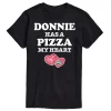 Licensed Character Men's TMNT Pizza My Heart Donnie Tee -Haggar Sales 6035271 Black