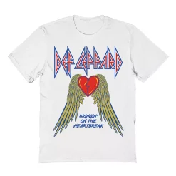 Licensed Character Men's Def Leppard Broken Heart Wings Tee