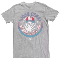 Licensed Character Men's WWE John Cena Never Give Up Circle Logo Tee