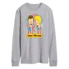 Licensed Character Men's Beavis And Butthead USA Firework Long Sleeve Tee -Haggar Sales 6190430 Gray