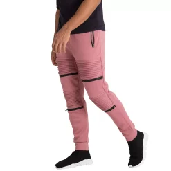 Vibes Men's Fleece Jogger Pants Double Moto Patch & Zipper Knee Trim Rib Cuff & Waist 8 Vibes Men's Fleece Jogger Pants Double Moto Patch & Zipper Knee Trim Rib Cuff & Waist -Haggar Sales 6203459 ALT2