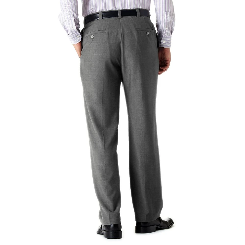 Big & Tall Haggar® ECLo™ Stria No-Iron Classic-Fit Flat-Front Dress Pants 4 Big & Tall Haggar® ECLo™ Stria No-Iron Classic-Fit Flat-Front Dress Pants - Image 2
